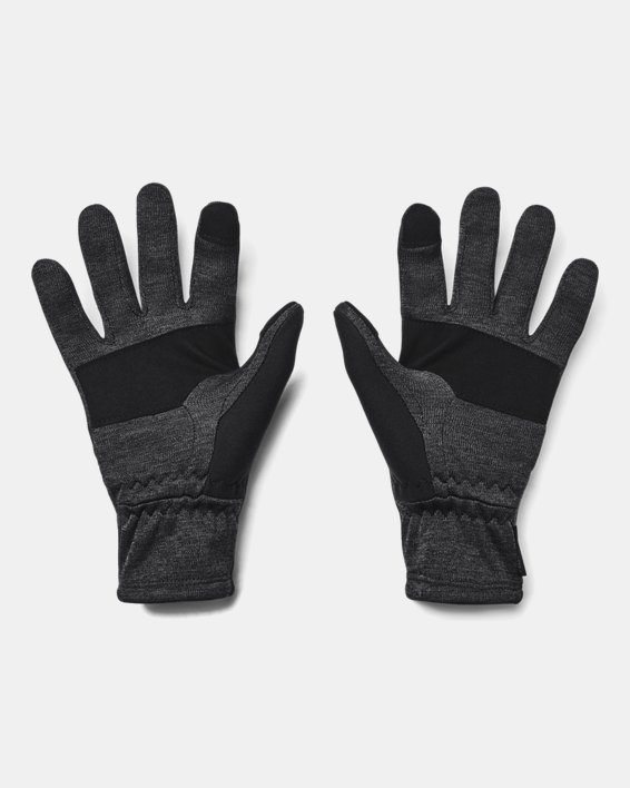 Men's UA Storm Fleece Geo Gloves, Black, pdpMainDesktop image number 1